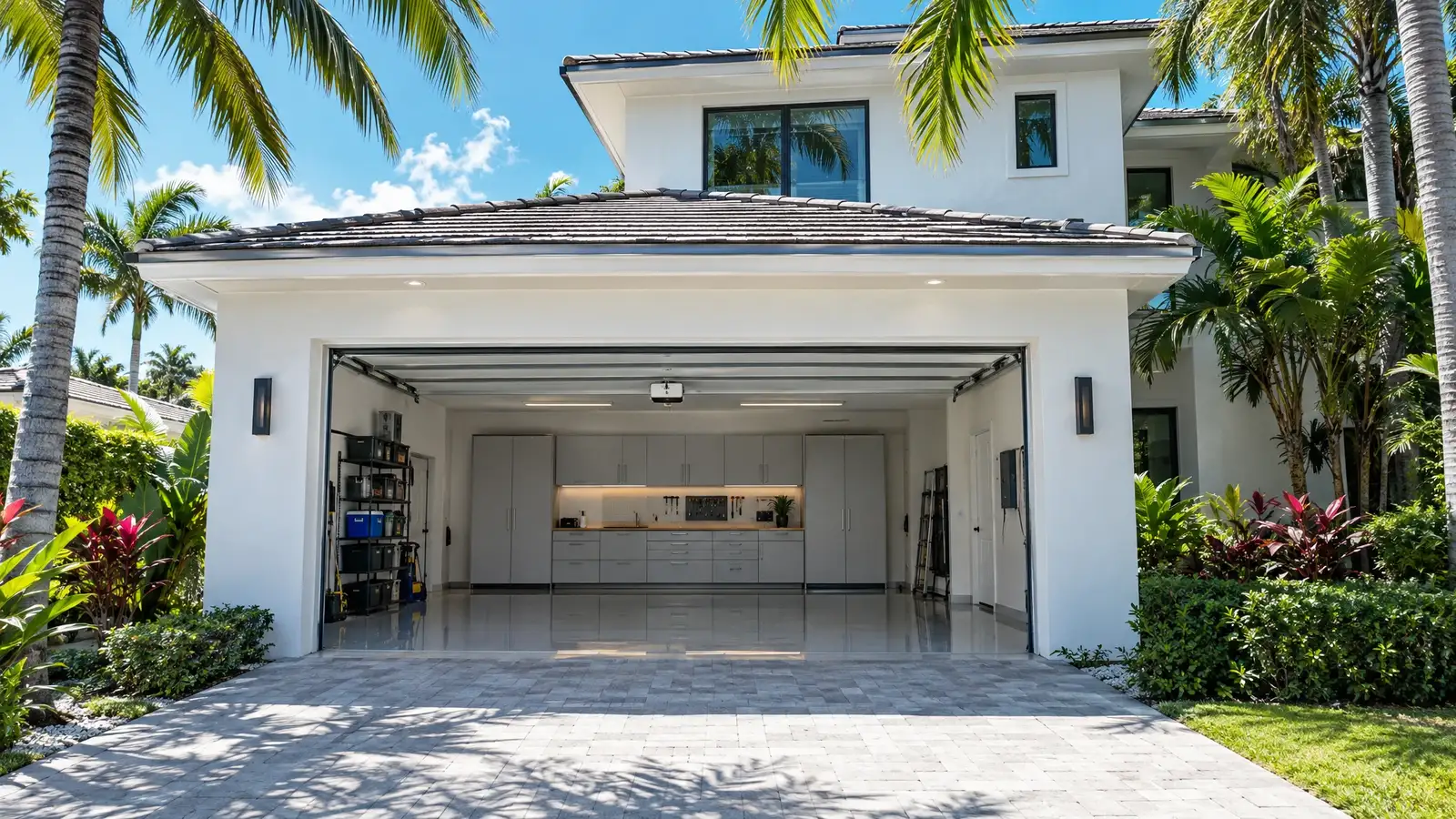 A finished garage on a home in Miami, FL