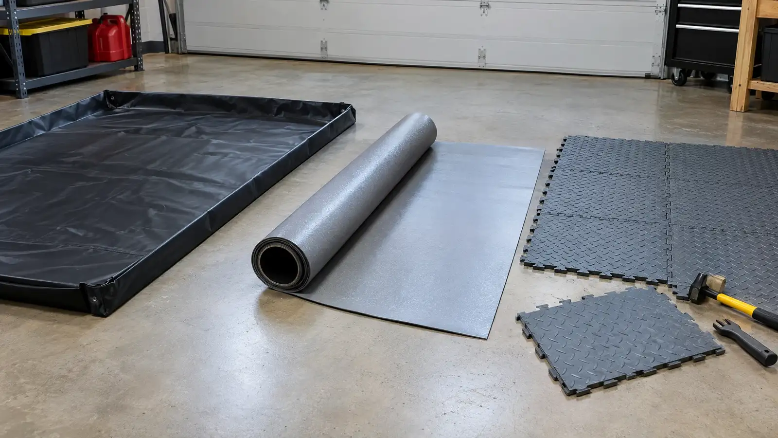Garage Floor Mats vs Rolls vs Tiles