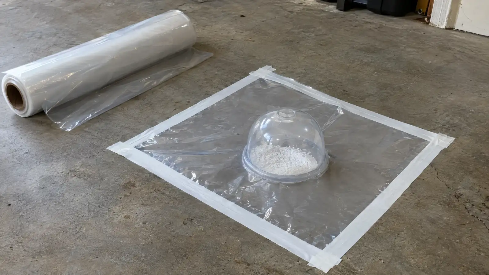 Garage Floor Moisture Tests and Vapor Barriers