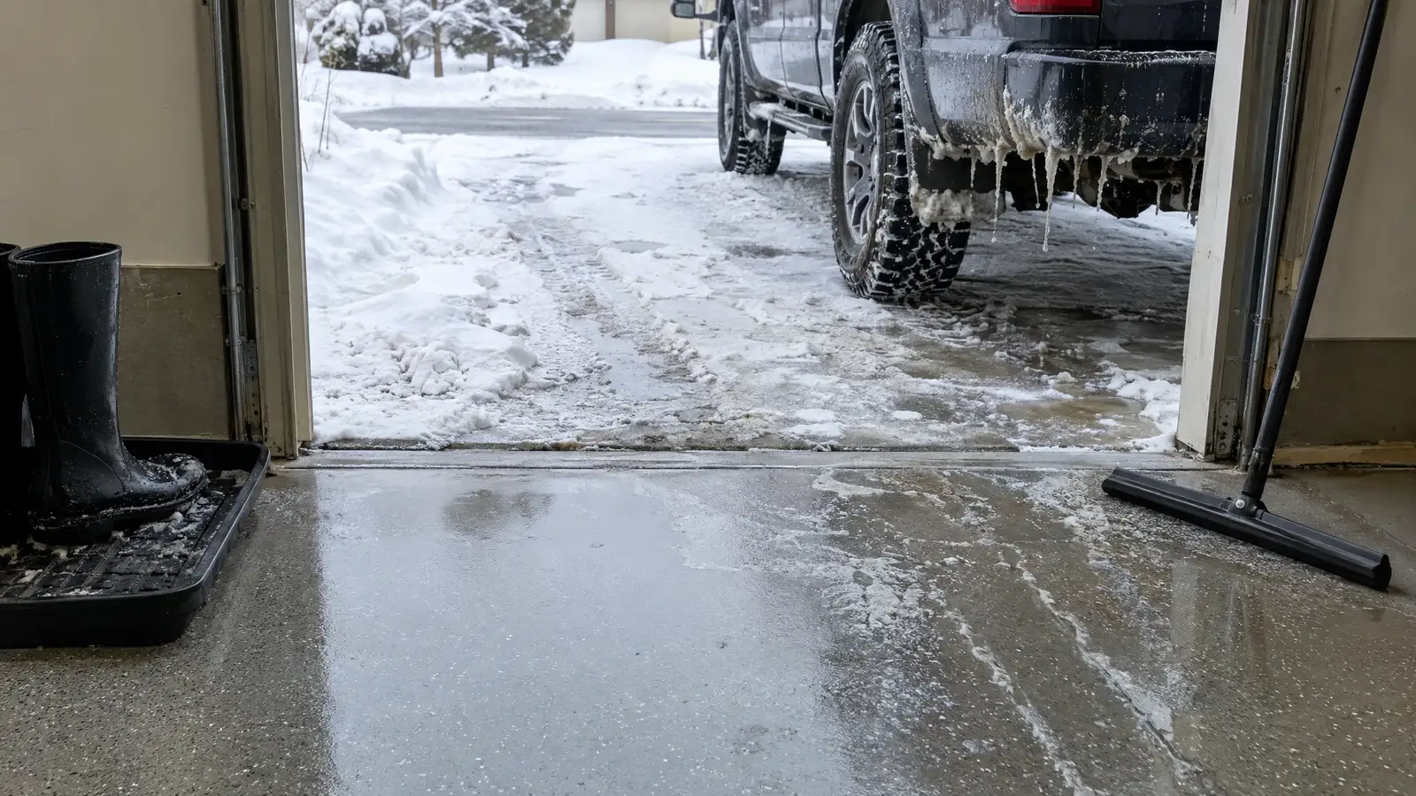 Garage Floors in Cold Climates: Salt and Freeze-Thaw