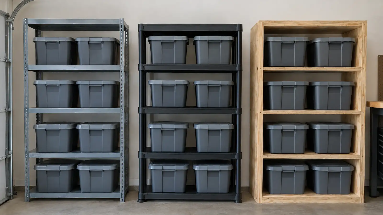 Steel vs Plastic vs Wood Garage Shelving