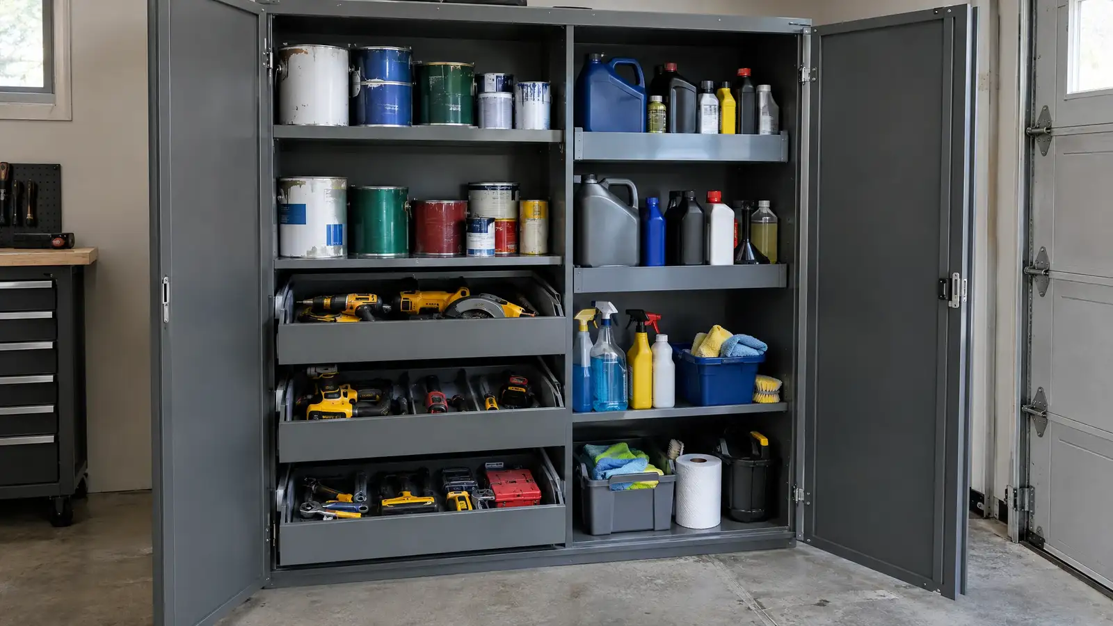 What to Store in Garage Cabinets (and What Not To)