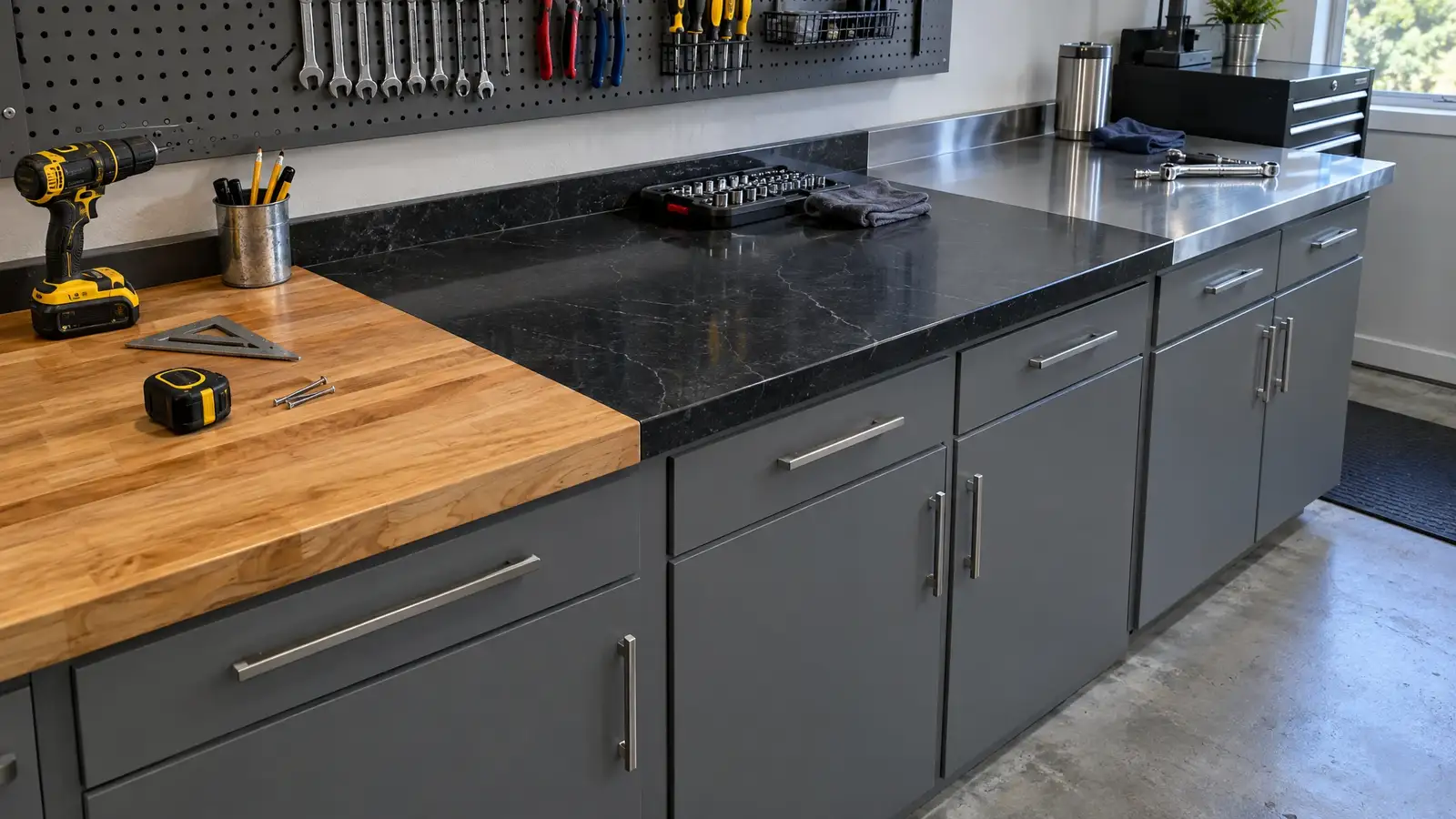 Garage Countertops and Work Surfaces