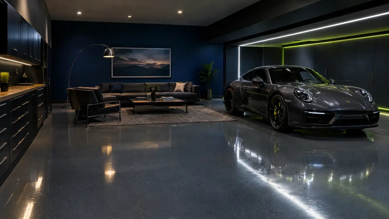 Garage Lounge and Man Cave Design