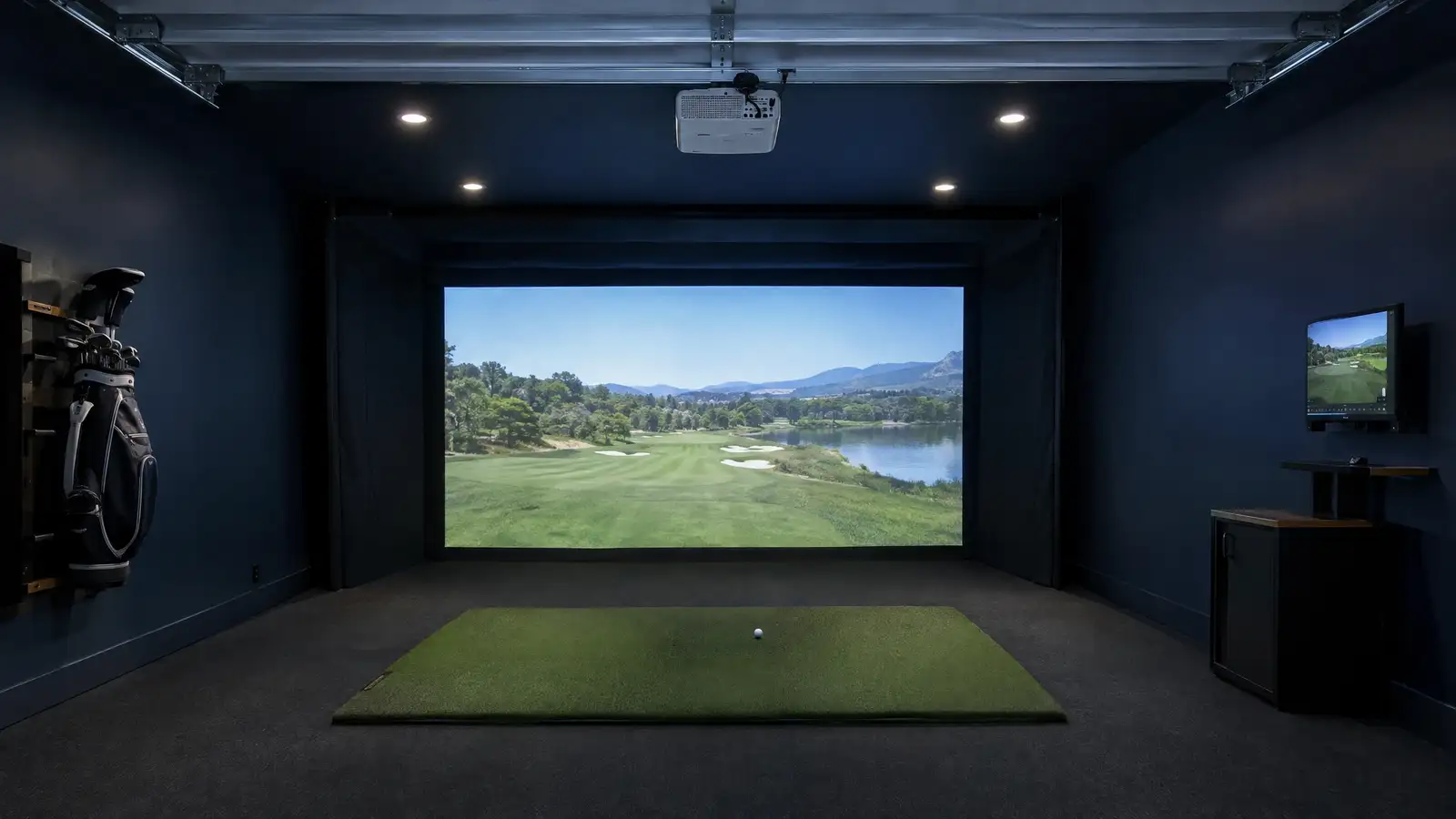 Golf Simulator Garage Conversion